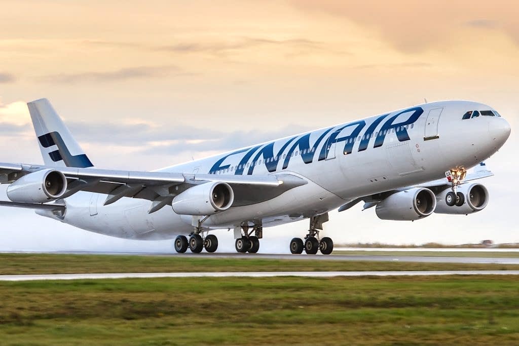 самолет авиакомпании finnair